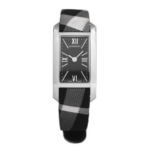 Uhrenarmband Burberry BU1080 / Antima 7177812 - Fabric Watch Band (Old ref 31138) Leder Schwarz 14mm