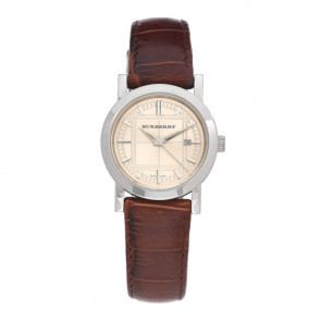 Uhrenarmband Burberry BU1357 Leder Braun