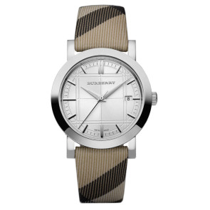 Uhrenarmband Burberry BU1390 Leder/Kunststoff Zweifarbig
