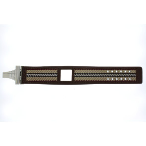 Uhrenarmband Burberry BU4005 Leder Braun 28mm