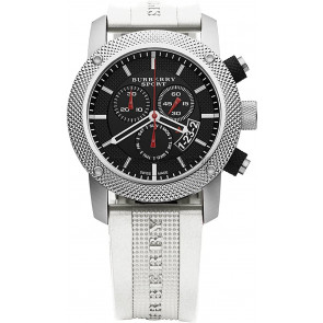 Uhrenarmband Burberry BU7707 Kunststoff Weiss 24mm