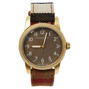 Uhrenarmband Burberry BU7834 Textil Zweifarbig