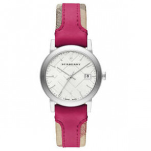 Uhrenarmband Burberry BU9149 Leder/Textil Mehrfarbig 18mm