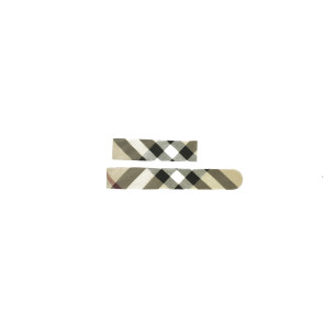 Burberry Uhrenarmband BU9403 Leder Cremeweiß / Beige 18mm