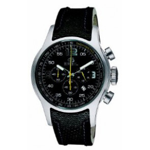 Breil Uhrenarmband BW0171 Leder Schwarz 21mm + grauen nähte
