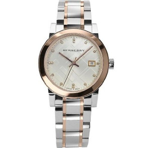 Uhrenarmband Burberry BU9127 Stahl Zweifarbig 18mm