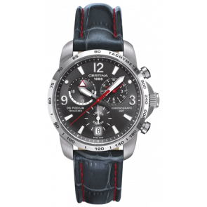 Uhrenarmband Certina C0016391608710 / C610017580 Leder Schwarz 21mm