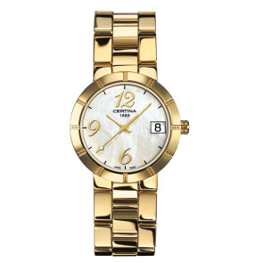 Uhrenarmband Certina C009.210.33.112.00 Stahl Vergoldet 18mm