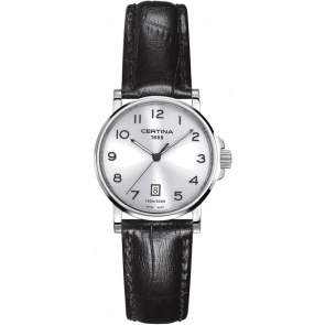 Uhrenarmband Certina C0172101603200 / C600015904 Leder Schwarz 15mm