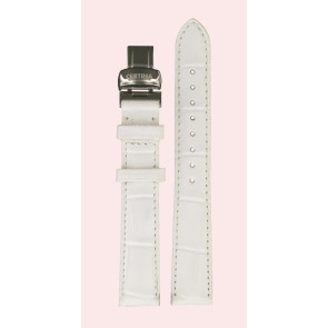 Uhrenarmband Certina C600007310 Leder Weiss 16mm