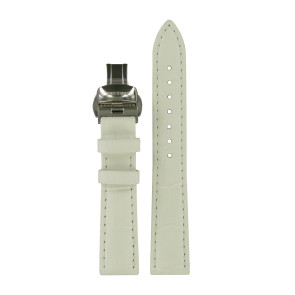 Uhrenarmband Certina C600019057 Leder Weiss 16mm