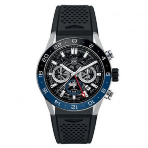 Uhrenarmband Smartwatch Tag Heuer CBG2A1Z / FT6157 Kautschuk Schwarz 22.5mm