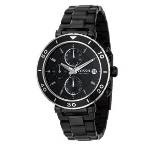 Uhrenarmband Fossil CH2579 Rostfreier Stahl Schwarz 20mm