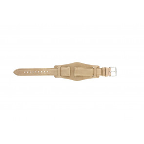 Uhrenarmband Fossil CH2794 Leder Beige 18mm