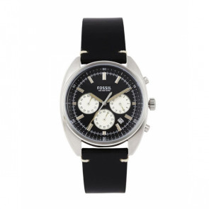 Uhrenarmband Fossil CH3043 Leder Schwarz 22mm