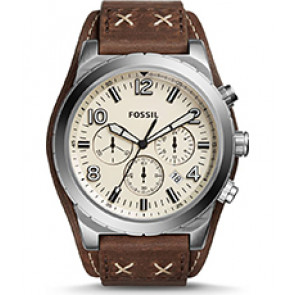 Uhrenarmband Fossil CH3068 Leder Braun 24mm