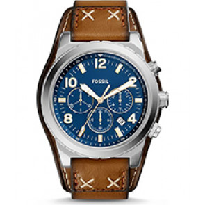 Uhrenarmband Fossil CH3081 Leder Braun 24mm