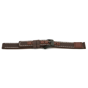 Uhrenarmband Coolwatch CS.247 Leder/Textil Braun 16mm
