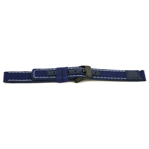Uhrenarmband Coolwatch CS.248 Leder/Textil Blau 16mm