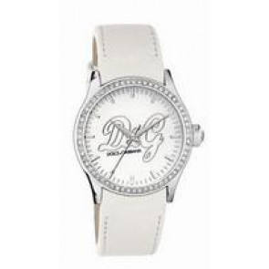 Uhrenarmband Dolce & Gabbana DW0269 Leder Weiss 20mm