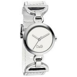 Uhrenarmband Dolce & Gabbana DW0725 Leder Weiss 24mm