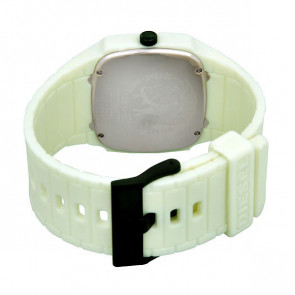 Uhrenarmband (Armband + Gehäuse-Kombination) Diesel DZ1327 Silikon Weiss 28mm