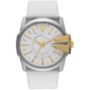 Uhrenarmband Diesel DZ1476 Leder Weiss 27mm