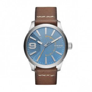 Diesel Uhrenarmband DZ1804 Leder Braun 24mm + weiße nähte