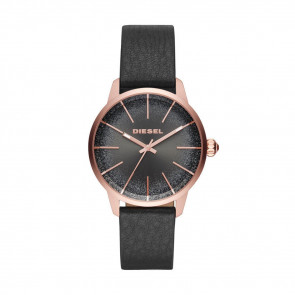 Uhrenarmband Diesel DZ5573 Leder Schwarz 18mm