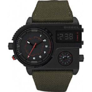 Uhrenarmband Diesel DZ7206 Leder/Textil Grün 34mm