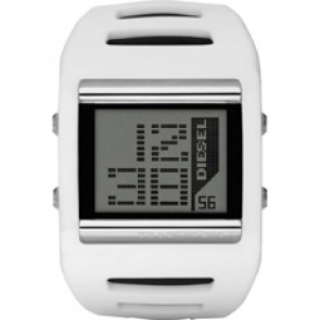 Uhrenarmband (Armband + Gehäuse-Kombination) Diesel DZ7224 Silikon Weiss 40mm