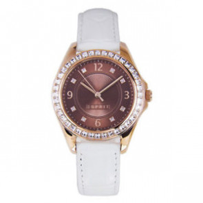 Uhrenarmband Esprit ES106482 Kroko leder Weiss 16mm