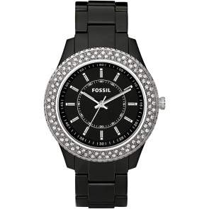 Uhrenarmband Fossil ES2445 Kunststoff Schwarz