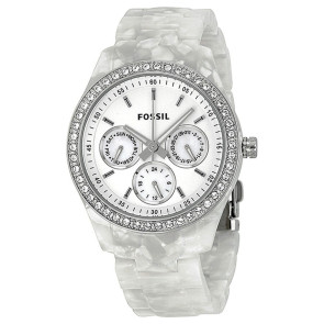 Uhrenarmband Fossil ES2790 Kunststoff Weiss 18mm