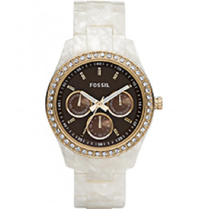 Uhrenarmband Fossil ES2794 Kunststoff Weiss 18mm