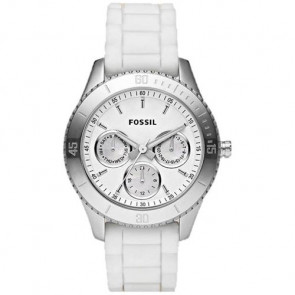 Uhrenarmband Fossil ES2888 Silikon Weiss 18mm