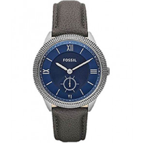 Uhrenarmband Fossil ES3065 Leder Grau 18mm