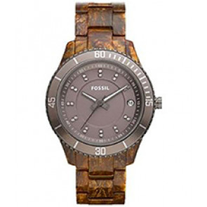 Uhrenarmband Fossil ES3087 Kunststoff Braun 18mm