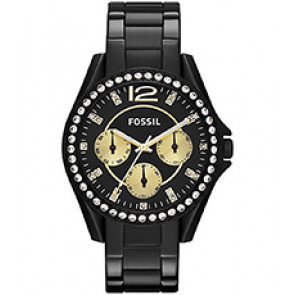 Uhrenarmband Fossil ES3205 Rostfreier Stahl Schwarz 18mm
