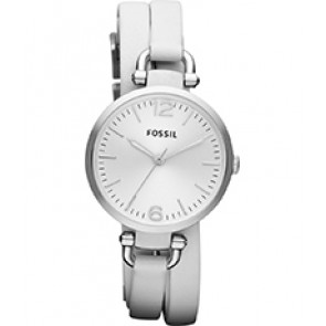 Uhrenarmband Fossil ES3246 Leder Weiss 8mm