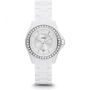 Uhrenarmband Fossil ES3251 Kunststoff Weiss 14mm