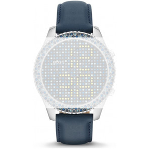 Uhrenarmband Fossil ES3563 Leder Blau 18mm