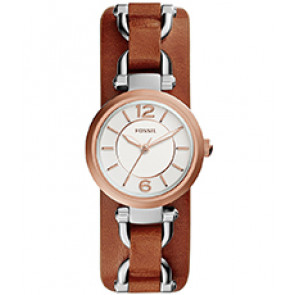 Uhrenarmband Fossil ES3855 Leder Cognac 7mm