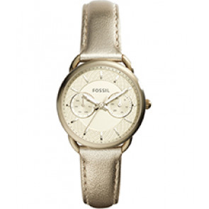 Uhrenarmband Fossil ES3912 Leder Vergoldet 16mm