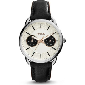 Uhrenarmband Fossil ES3953 Leder Schwarz 16mm