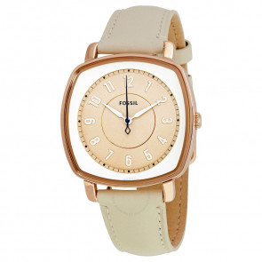 Uhrenarmband Fossil ES3997 Leder Beige 18mm