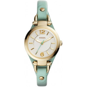 Uhrenarmband Fossil ES4003 Leder Grün 7mm