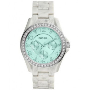 Uhrenarmband Fossil ES4015 Kunststoff Grau 18mm