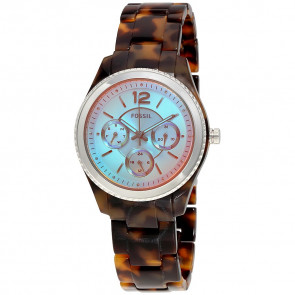 Uhrenarmband Fossil ES4016 Kunststoff Braun 18mm
