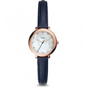 Uhrenarmband Fossil ES4083 Leder Blau 10mm